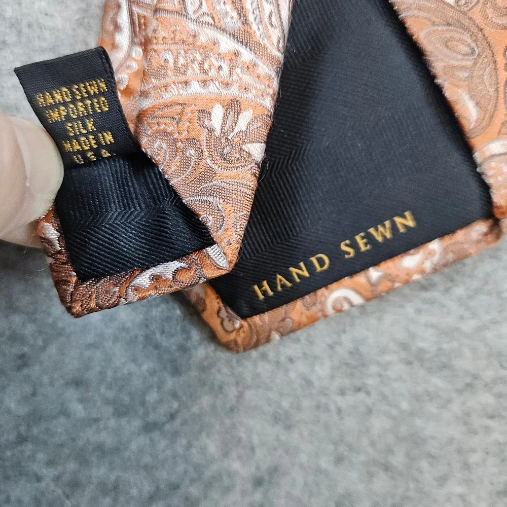 Robert Talbott Best of Class Nordstrom‎ Silk Neck Tie Copper Paisley 59x3.5